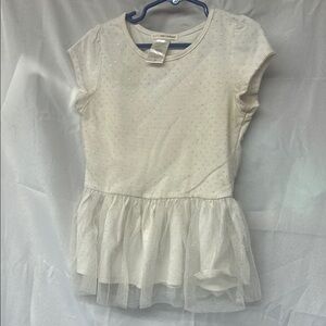 Self Esteem White Dress with Silver Accents